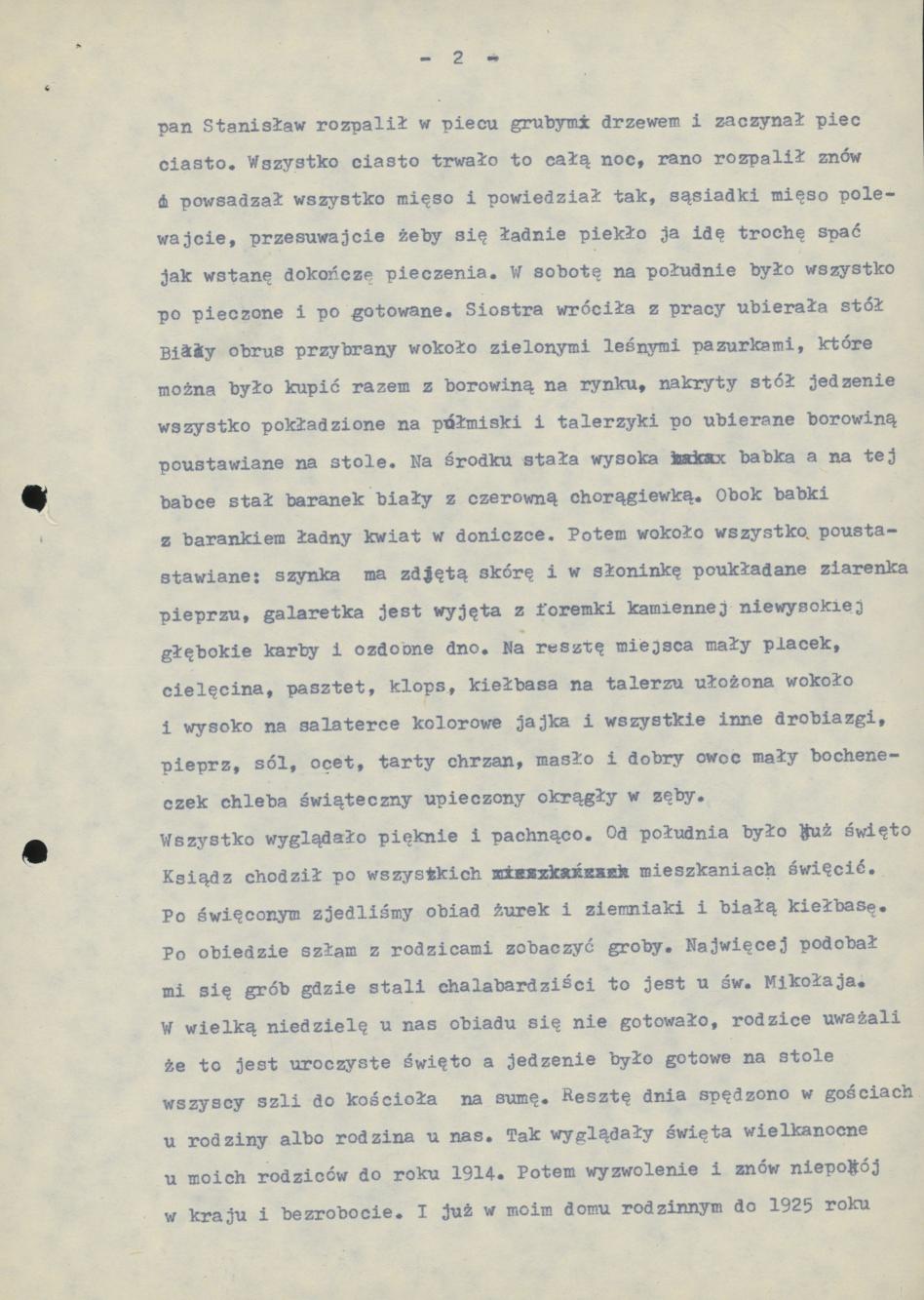 Przygotowanie pożywienia na Święta Wielkanocne w moich rodziców do 1914 r.