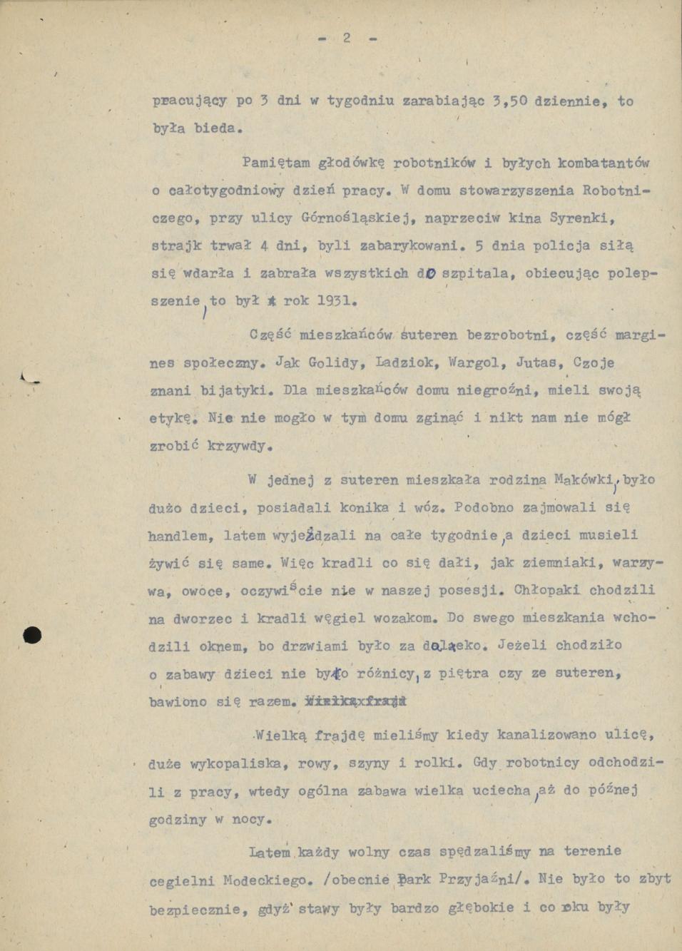 Wspomnienia z dawnych czasów