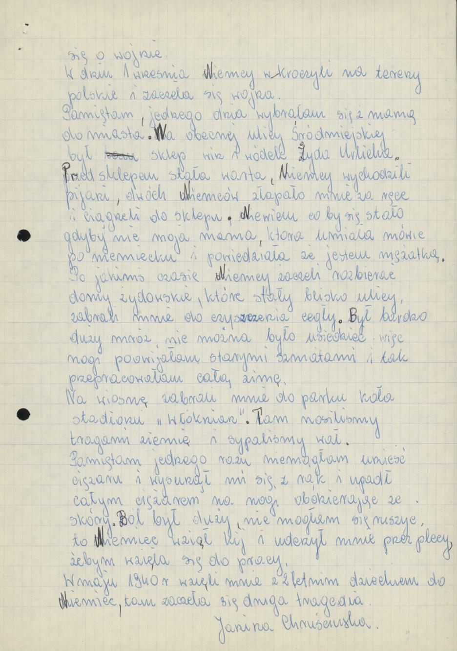 Moje wspomnienia z 1939 r.