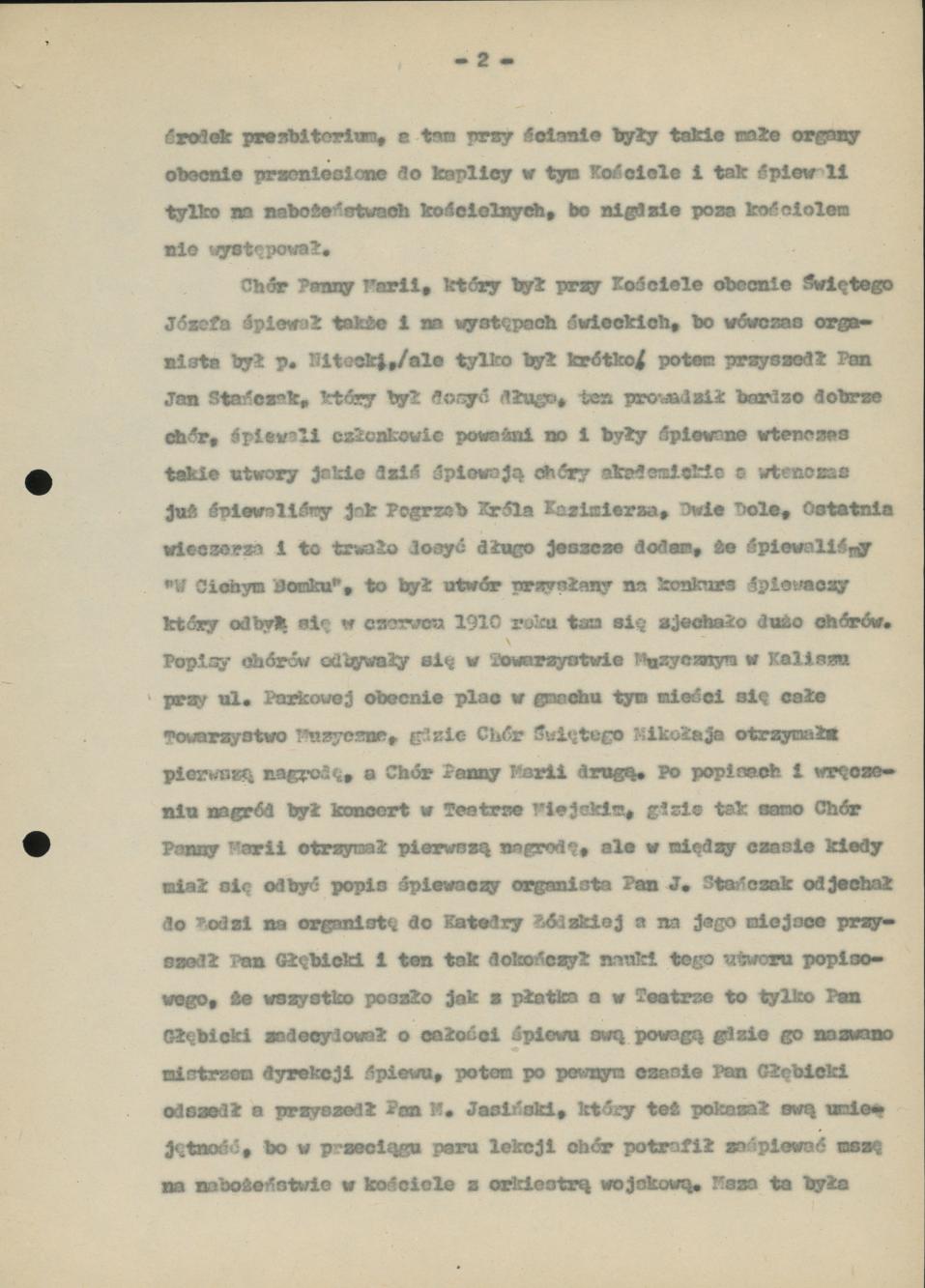 Opisy Towarzystw Śpiewaczych i Muzycznych w Kaliszu