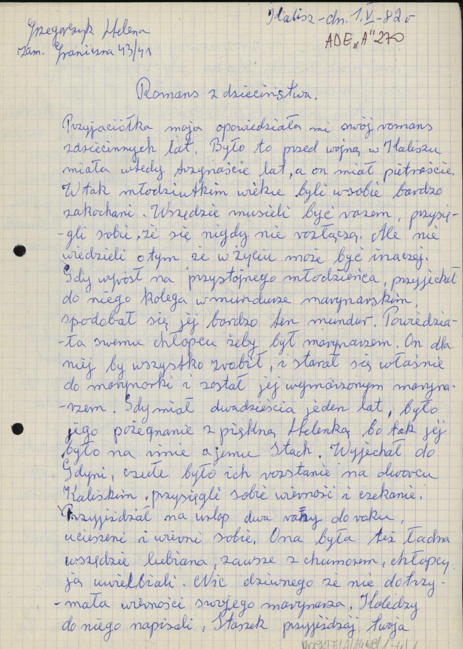 Romans z dzieciństwa