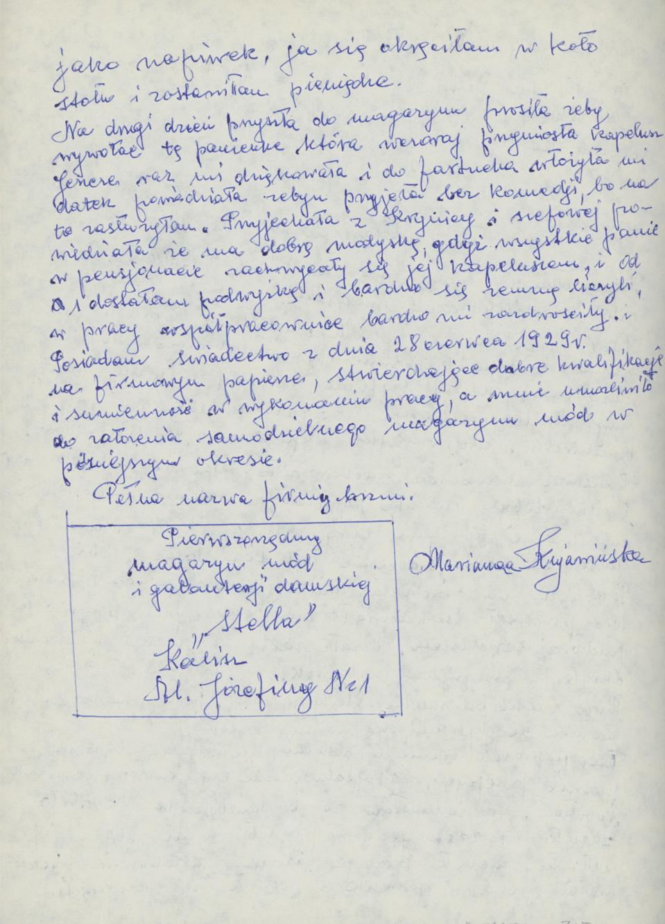 Z kapeluszem u pani Jaźwińskiej