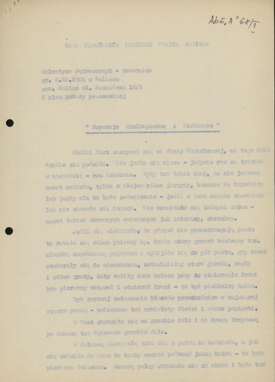 Zwyczaje wielkopostne i Wielkanoc