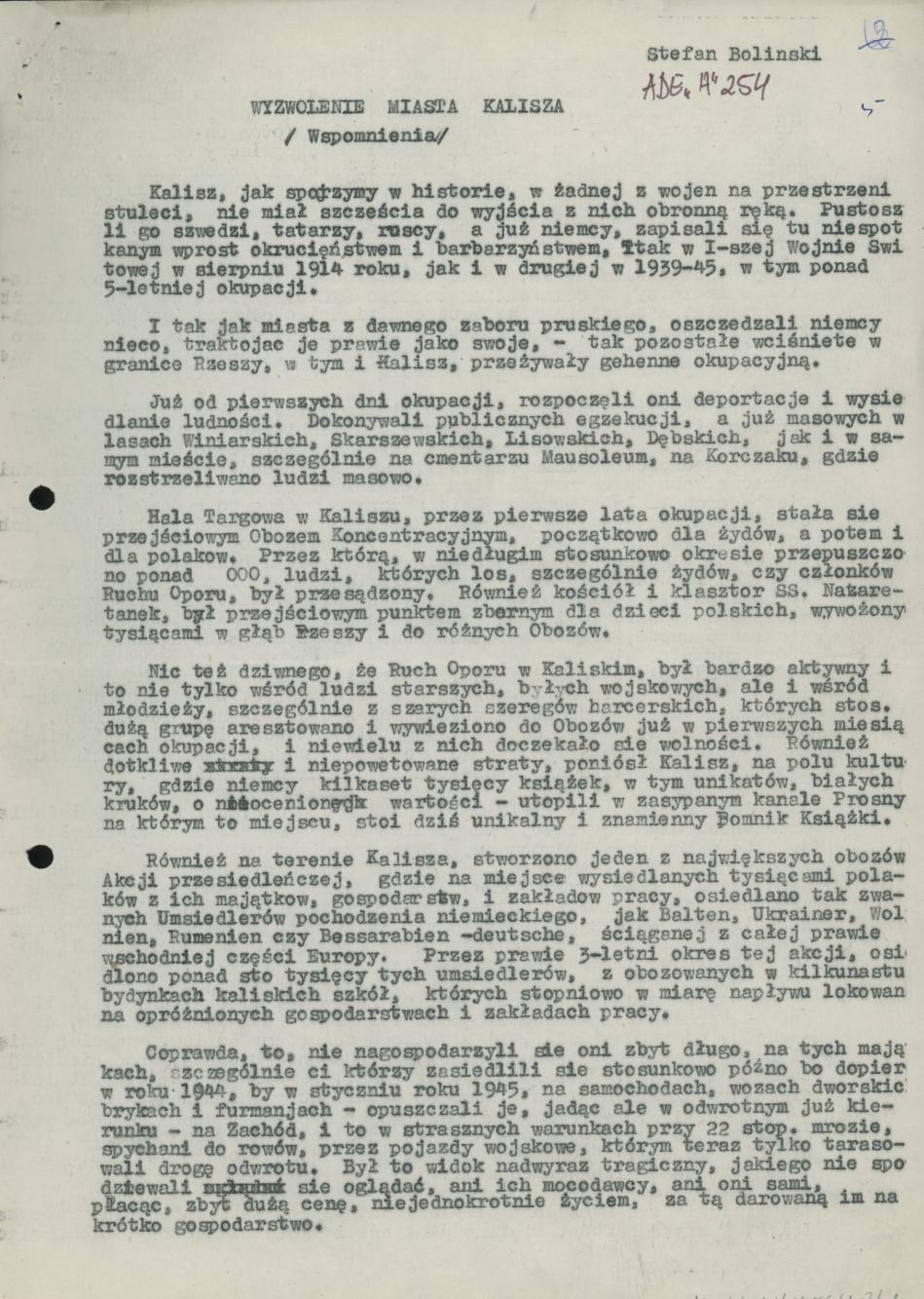 Wyzwolenie miasta Kalisza