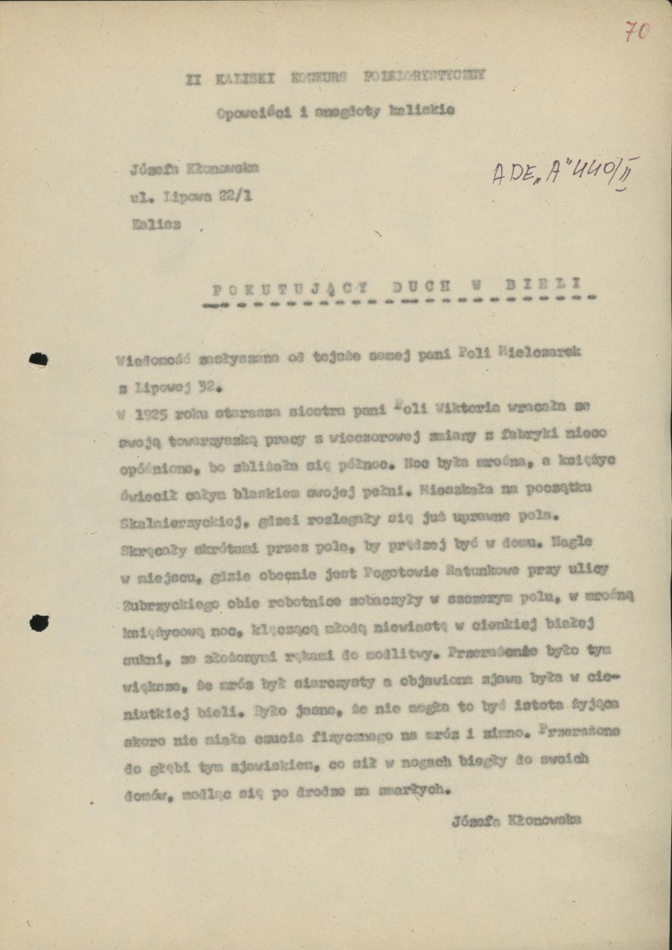 Pokutujący duch w bieli