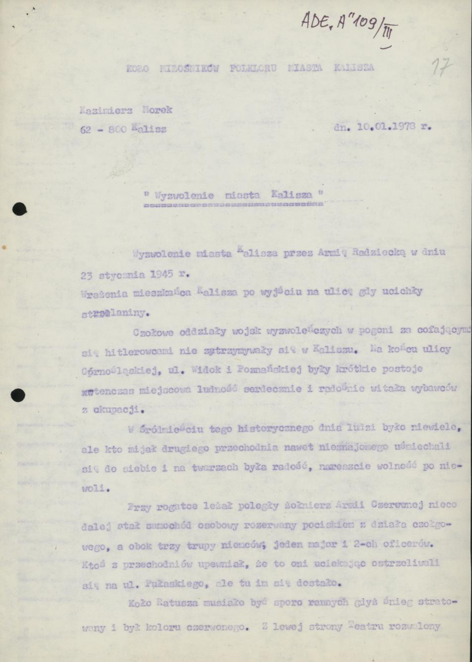 Wyzwolenie miasta Kalisza