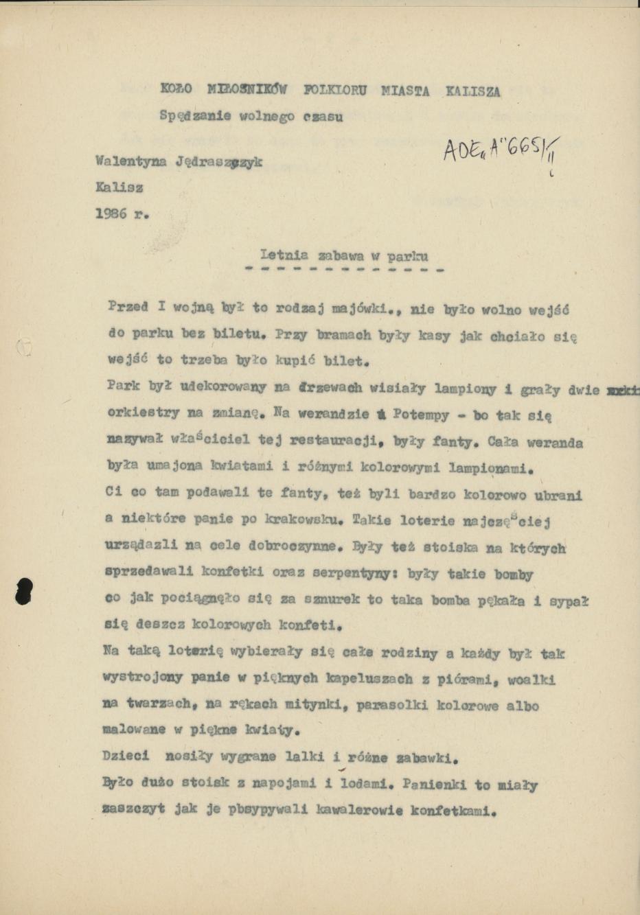 Letnia zabawa w parku