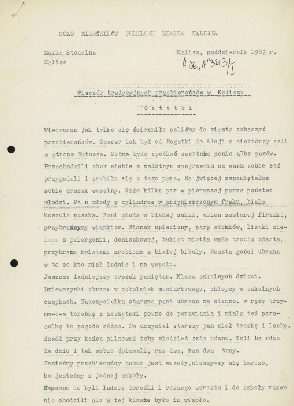 Wieczór tradycyjnych przebierańców w Kaliszu