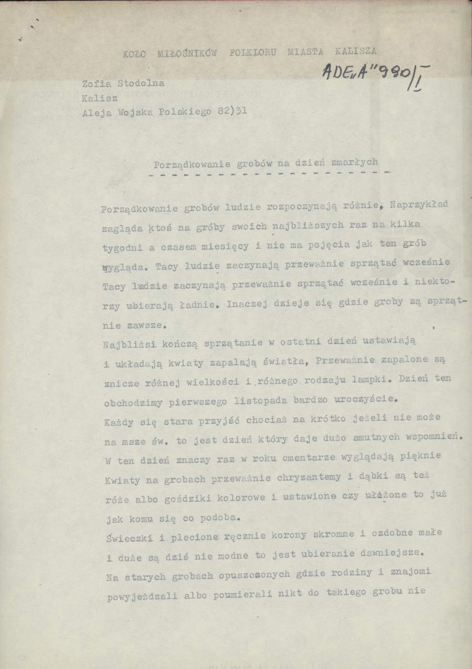 Porządkowanie grobów na dzień zmarłych