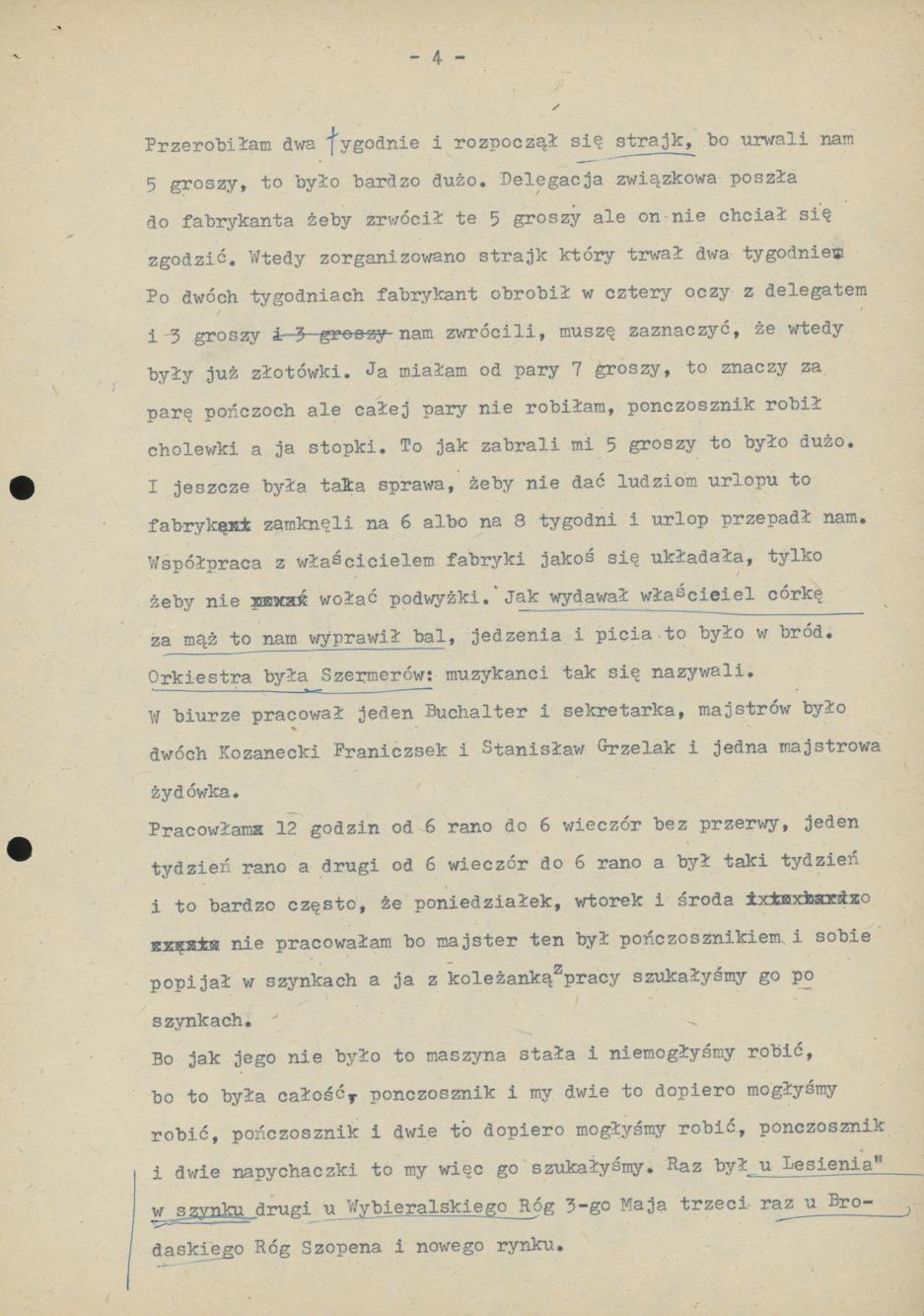 Moja praca w fabryce do roku 1939