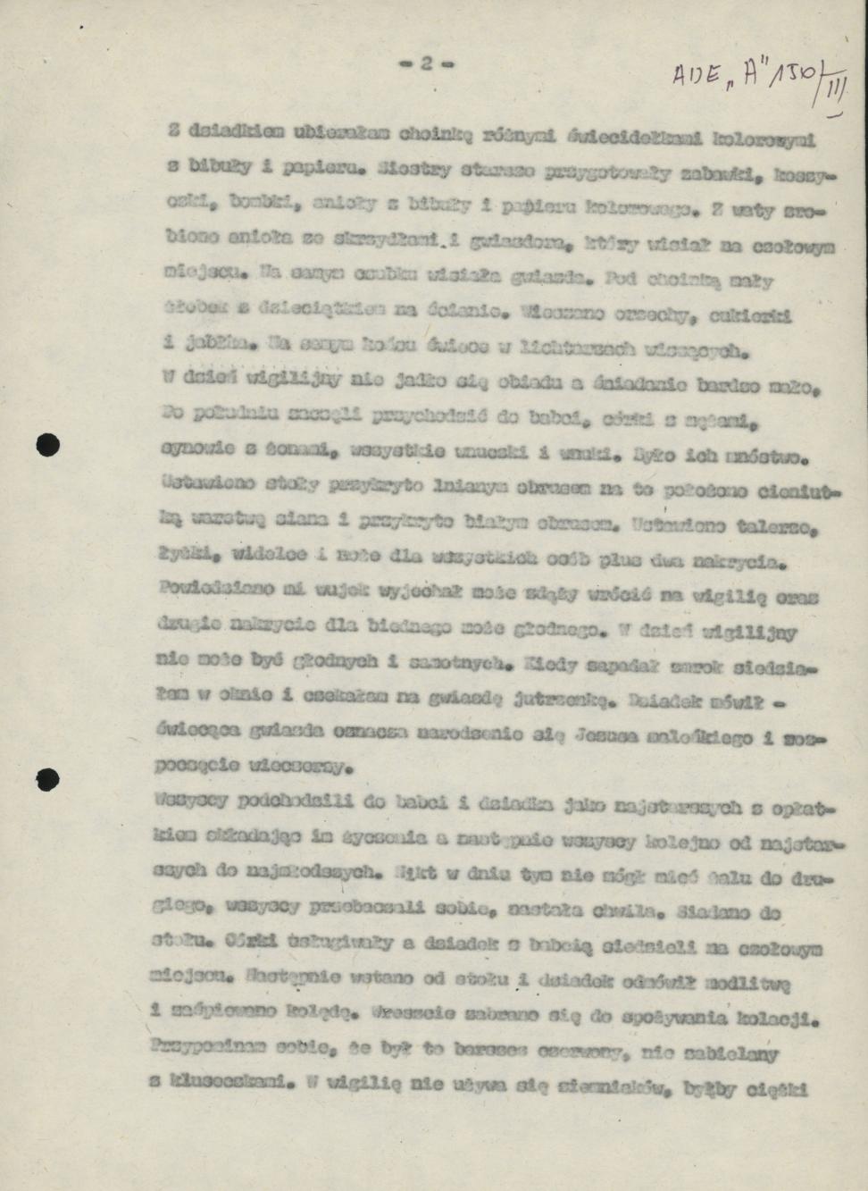 Wigilia u mojej babci lata 1921-22