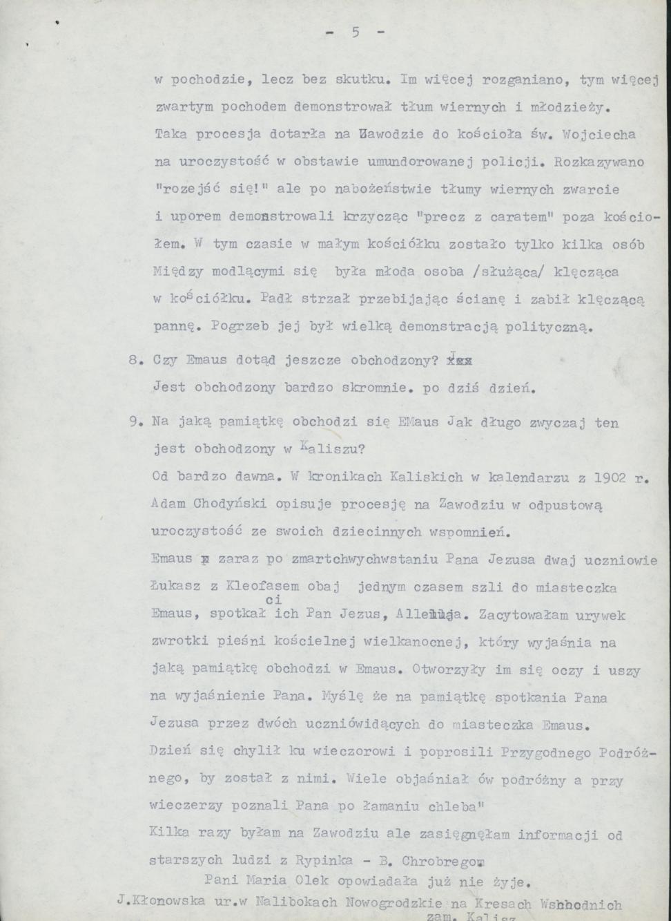 Pytania dotyczące odpustu na Zawodziu w kościółku św. Wojciecha. "Emaus kaliski"