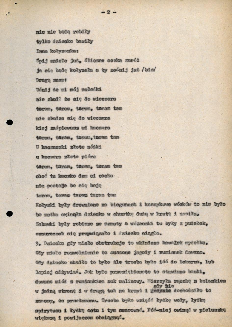 Dawne odżywianie dzieci, ich zabawianie i leczenie