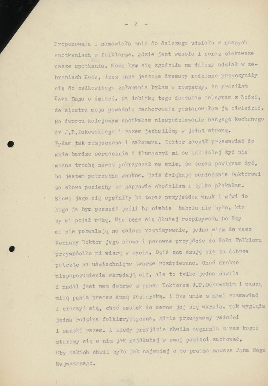 Moje życie w Kole Folkloru