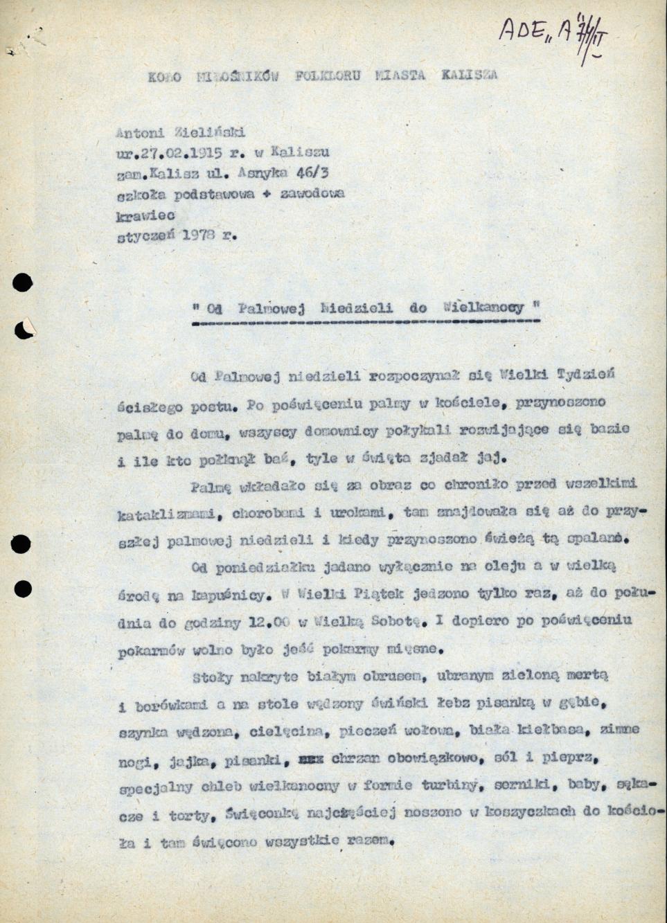 Od Palmowej Niedzieli do Wielkanocy