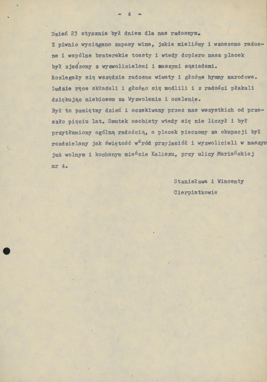 23 stycznia 1945 - dzień wyzwolenia miasta Kalisza