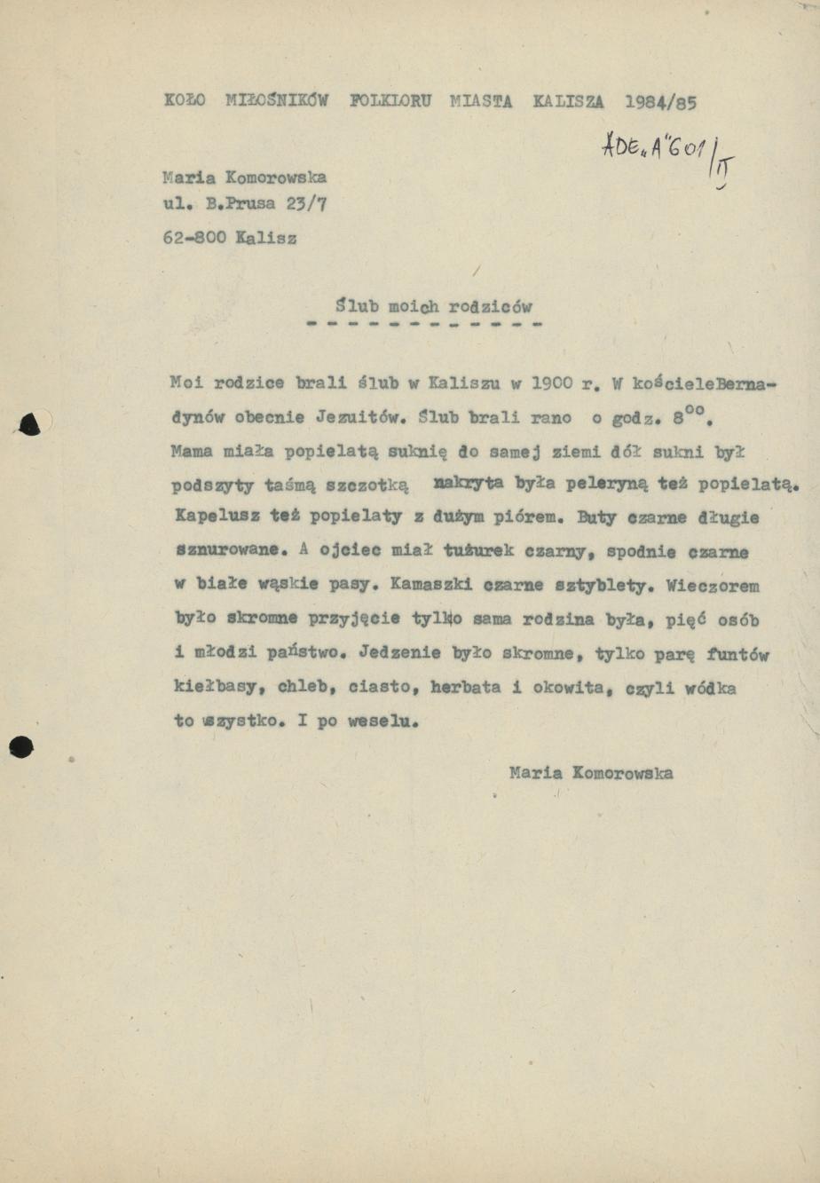 Ślub moich rodziców