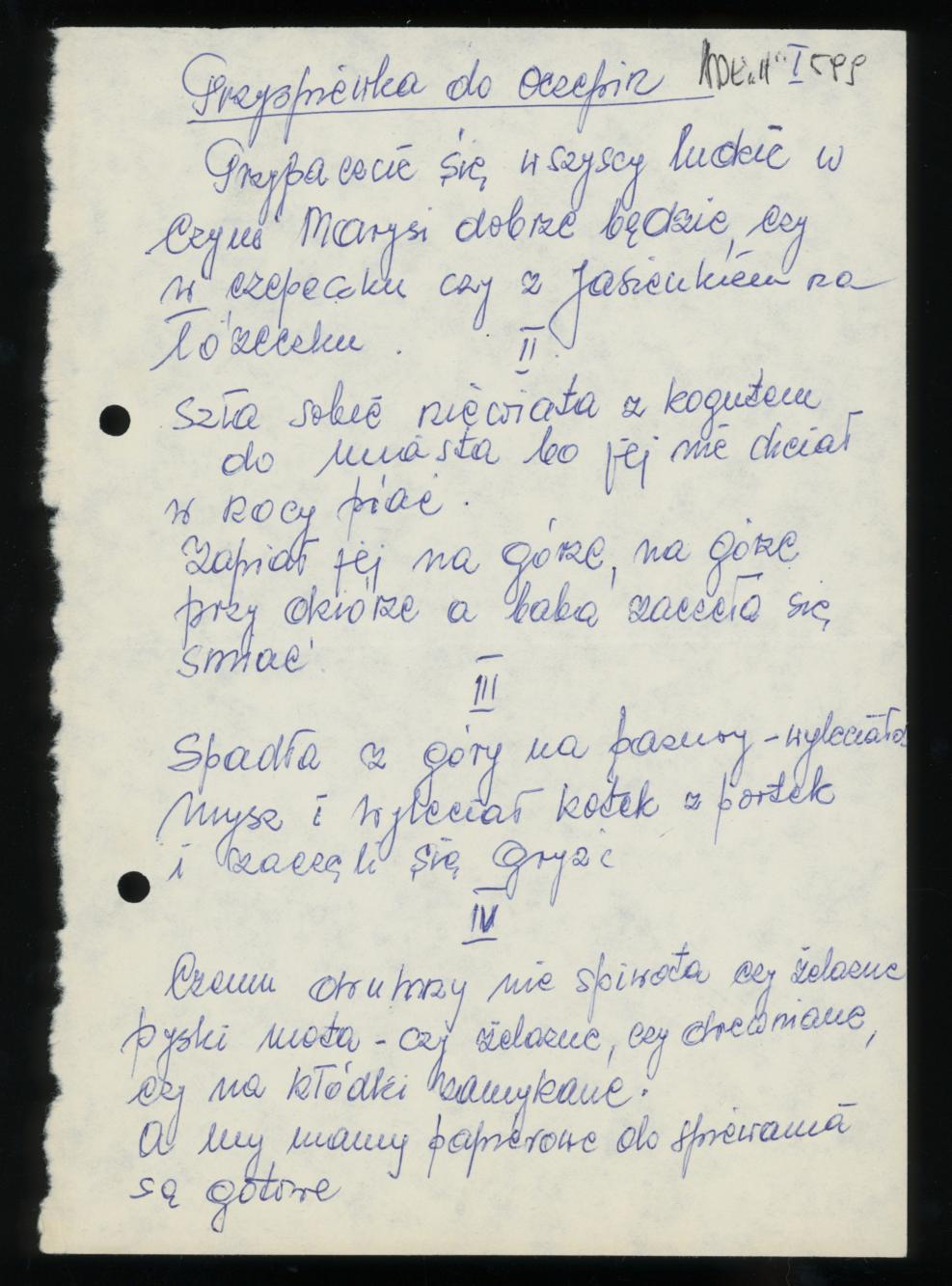 Przyśpiewka do oczepin