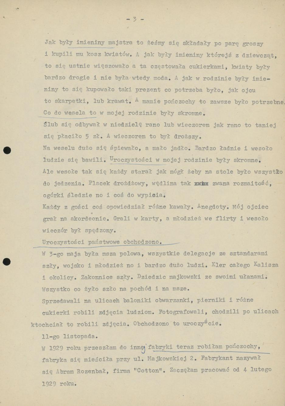 Moja praca w fabryce do roku 1939