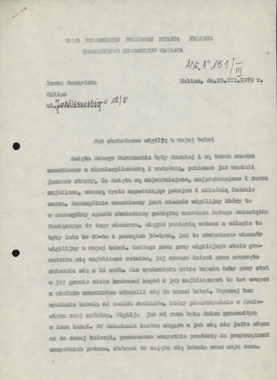 Jak obchodzono wigilię u mojej babci