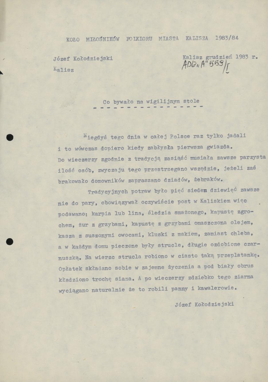 Co bywało na wigilijnym stole