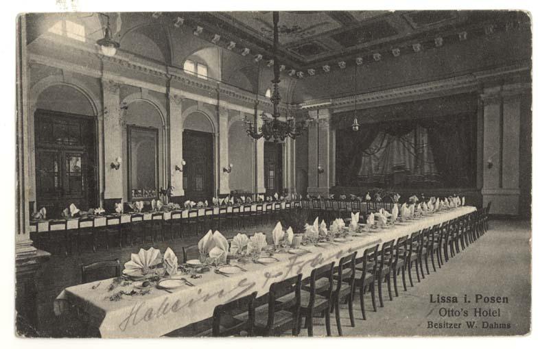 Widok na salę restauracyjną (bankietową) w hotelu Otto w Lesznie