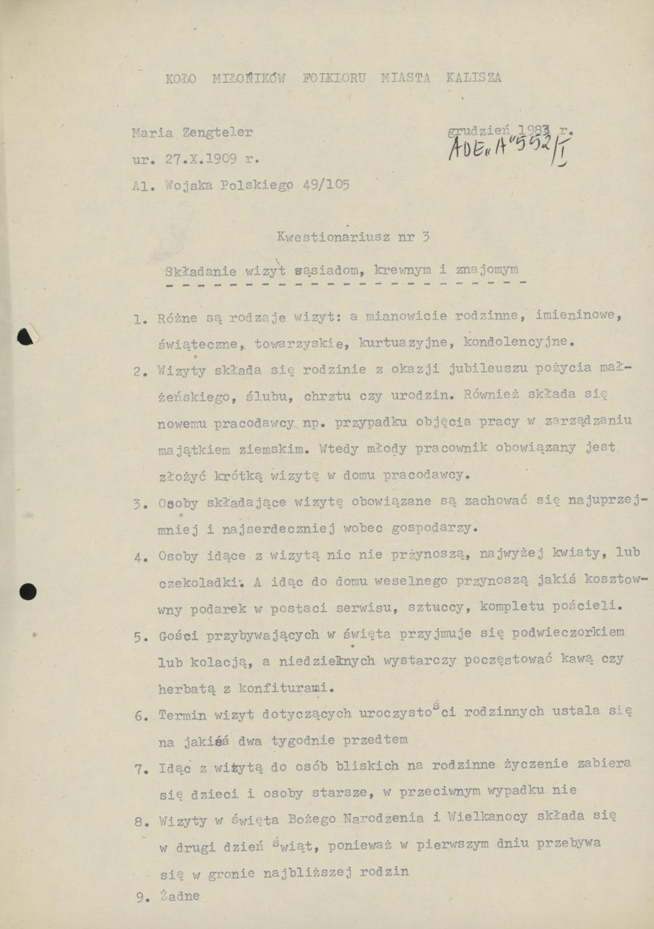 Składanie wizyt sąsiadom, krewnym i znajomym