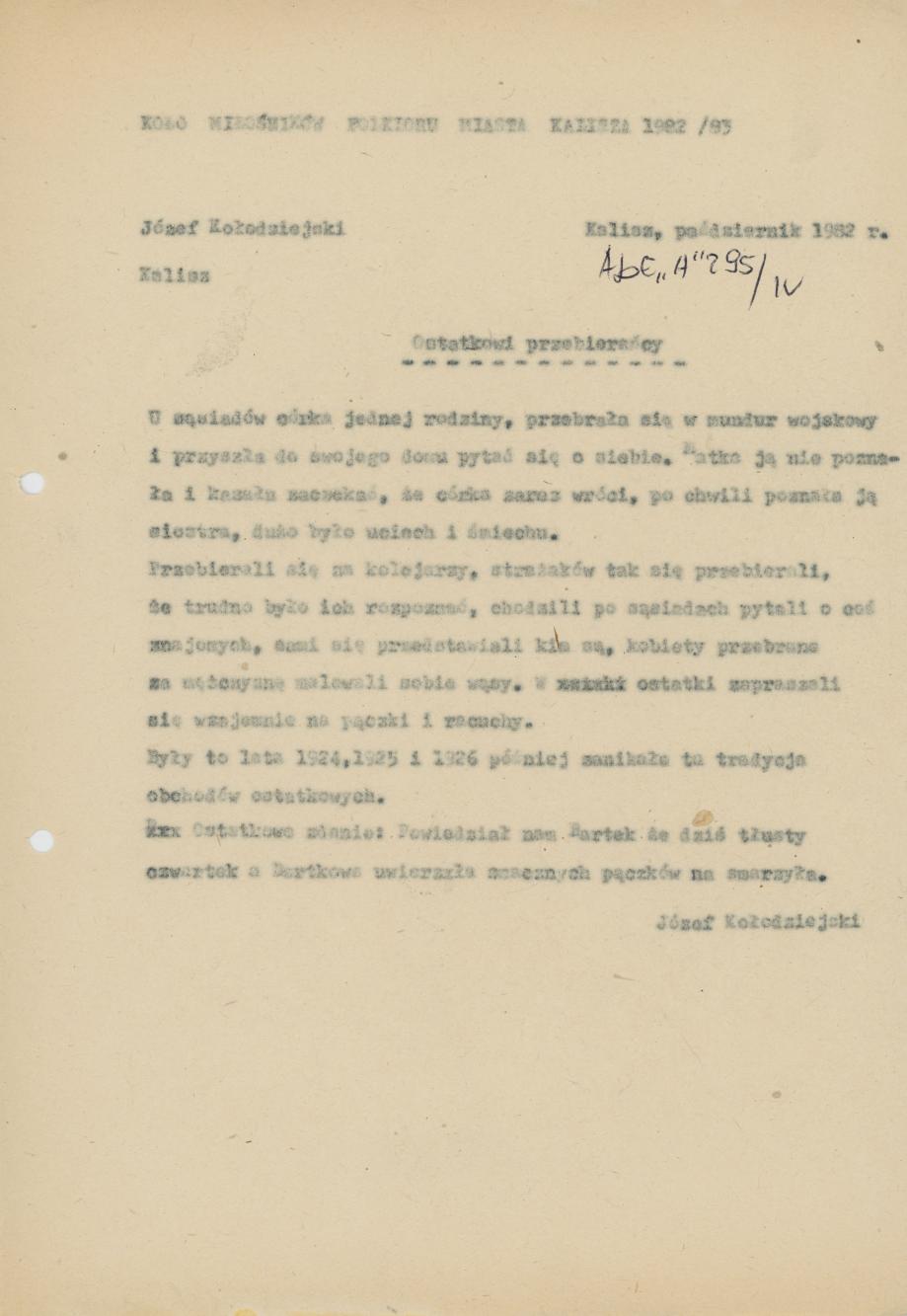 Ostatkowi przebierańcy