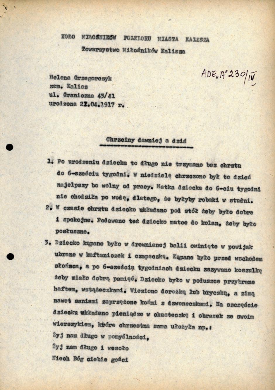 Chrzciny dawniej a dziś