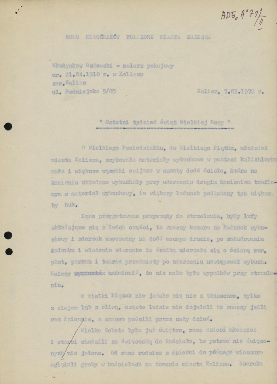 Ostatni Tydzień Świąt Wielkiej Nocy