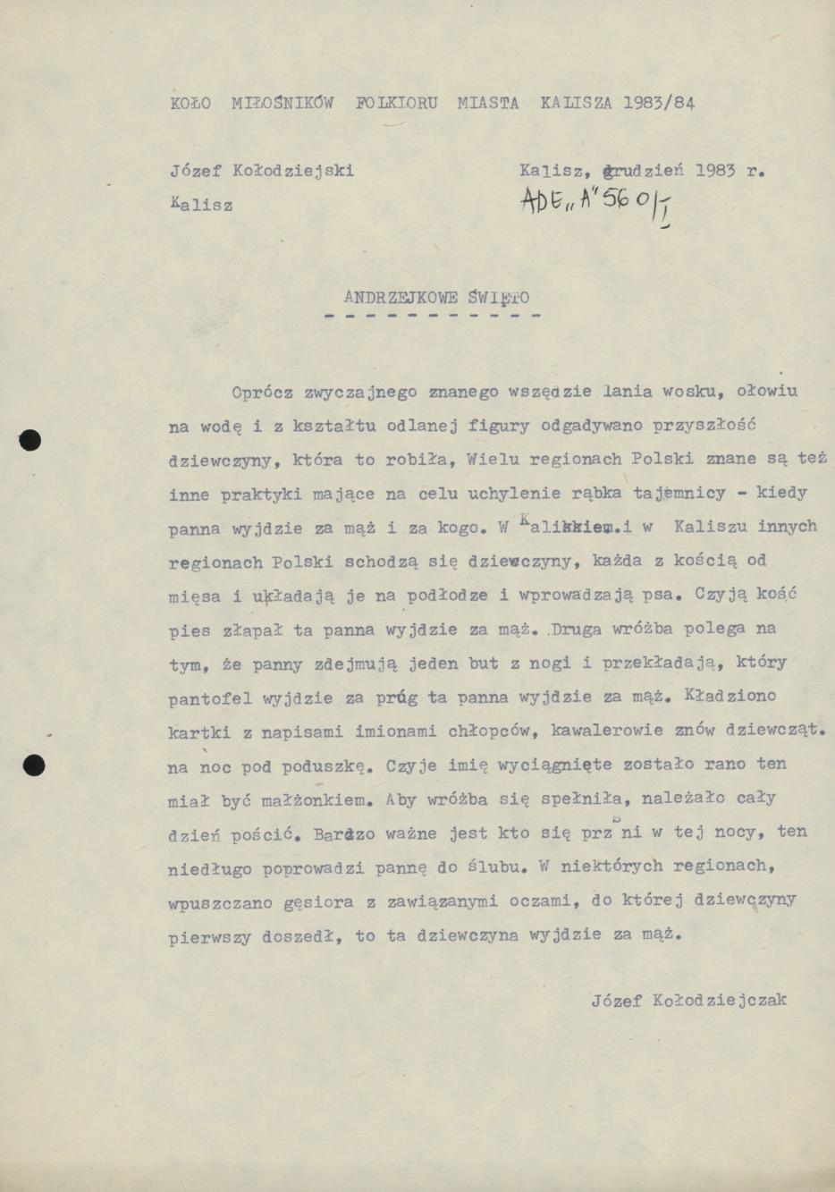 Andrzejkowe święto