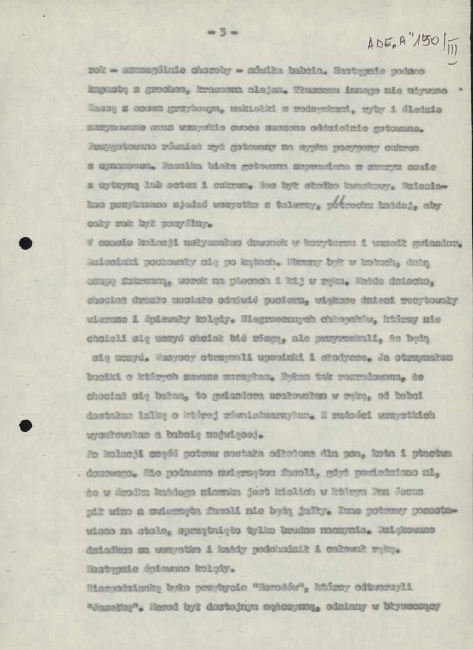 Wigilia u mojej babci lata 1921-22