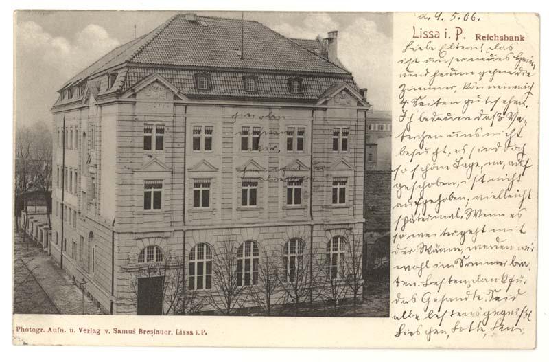 Budynek Banku Rzeszy - Reichsbank w Lesznie