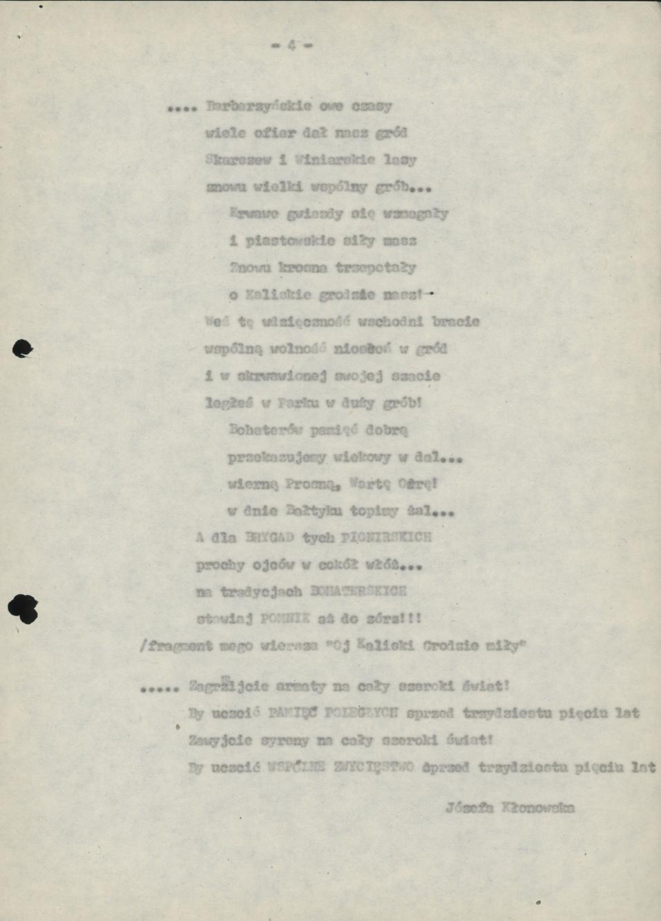 Dzień wyzwolenia miasta Kalisza 23 stycznia 1945