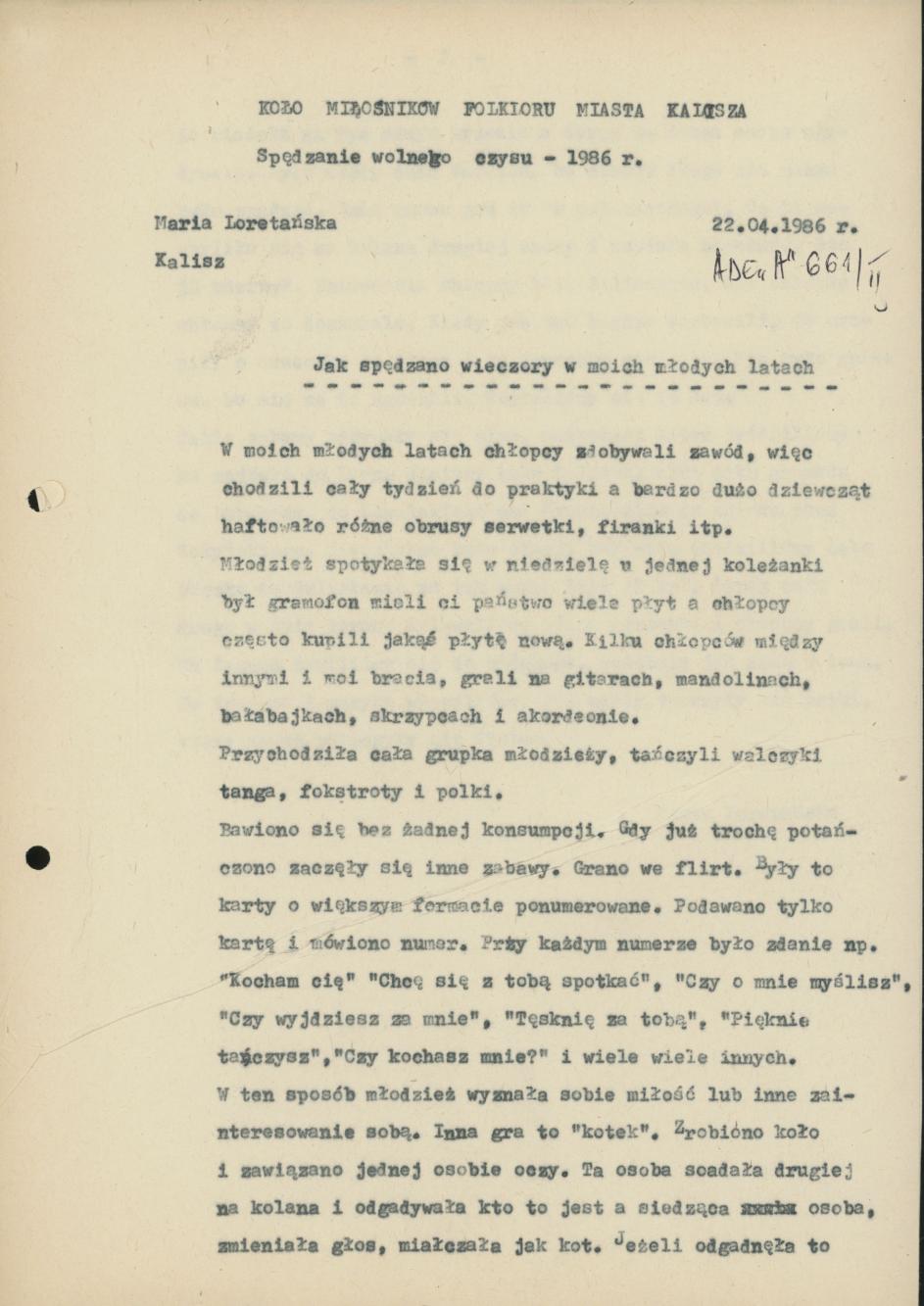 Jak spędzano wieczory w moich młodych latach