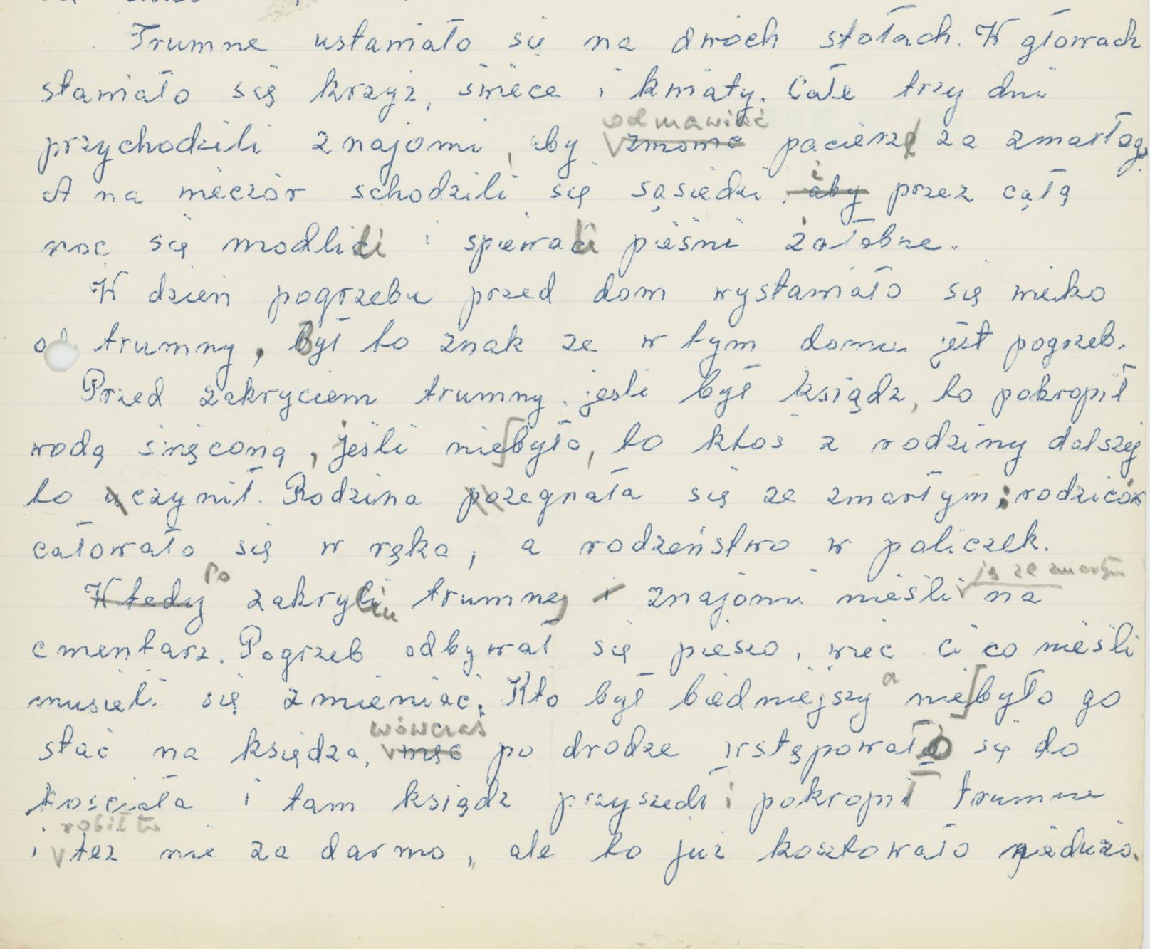 Obrzędy pogrzebowe sprzed 1939 r.