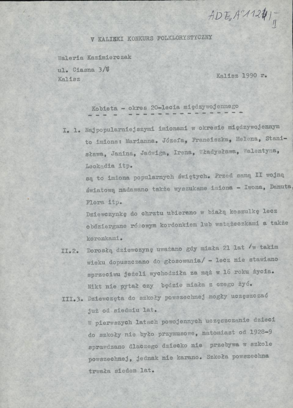 Kobieta - okres 20-lecia międzywojennego