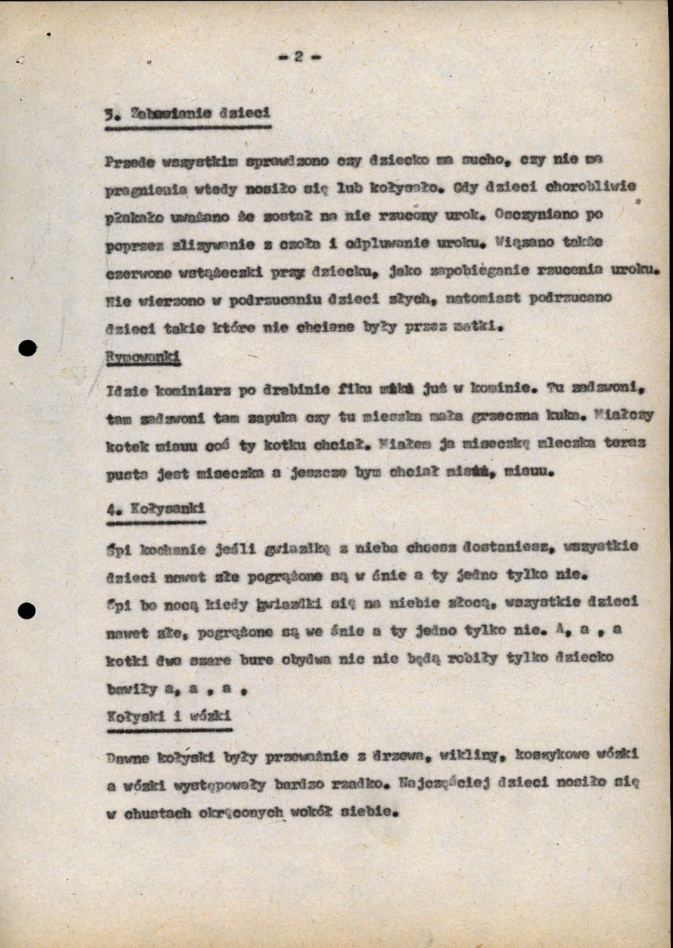 Dawne odżywianie dzieci i ich zabawianie