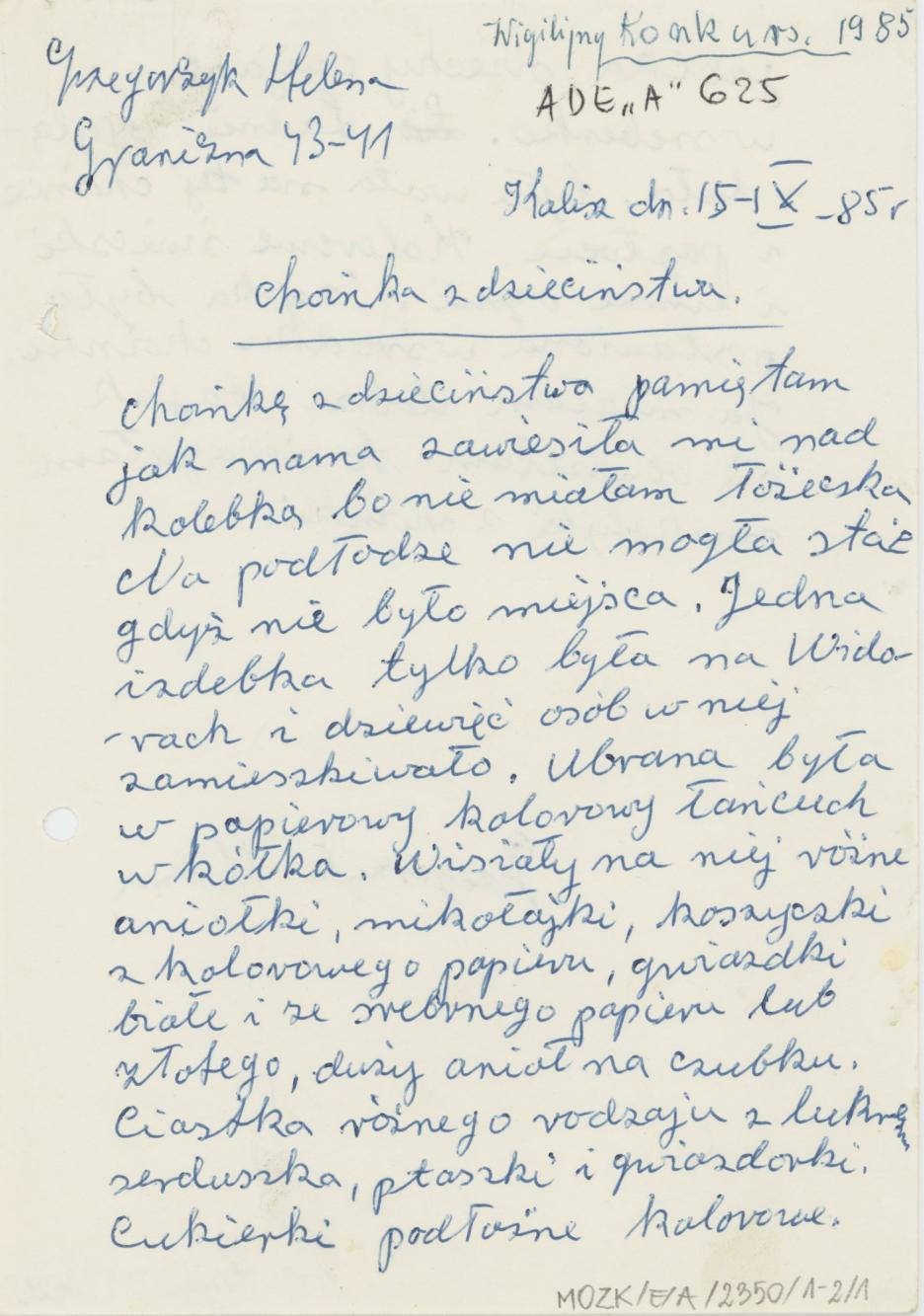 Choinka z dzieciństwa