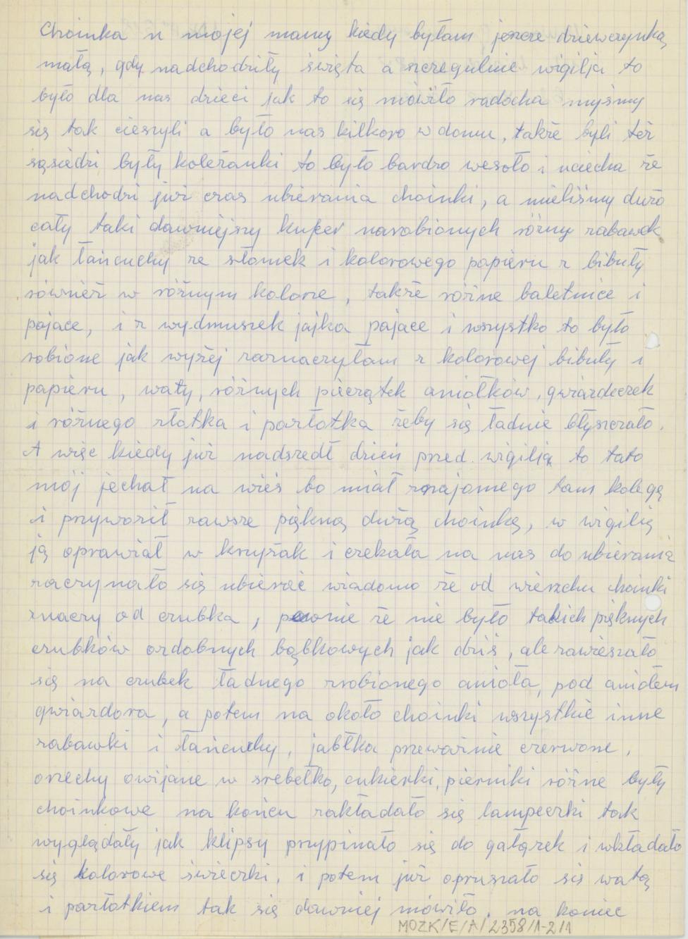 Choinka u mojej mamy