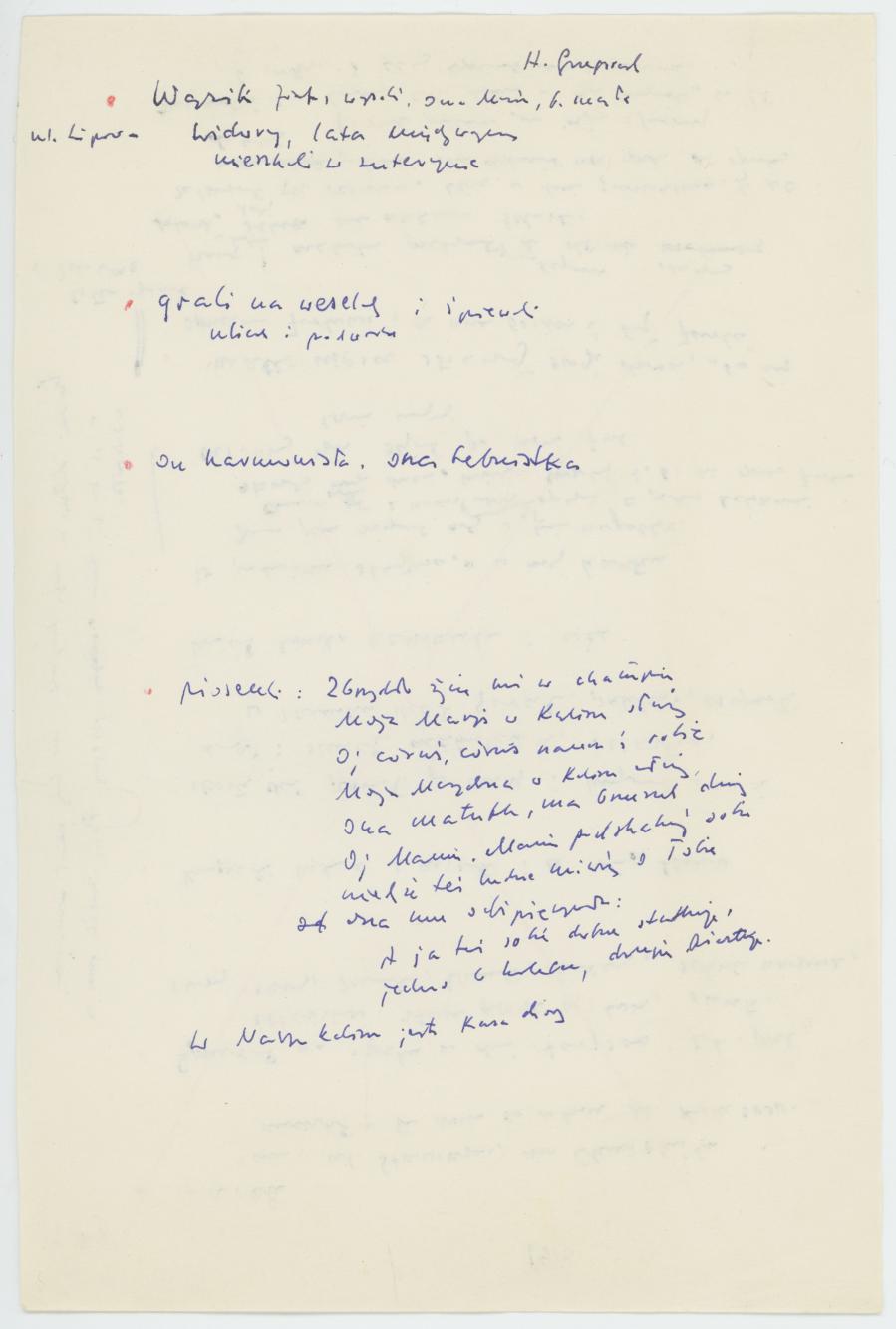 O niektórych zajęciach