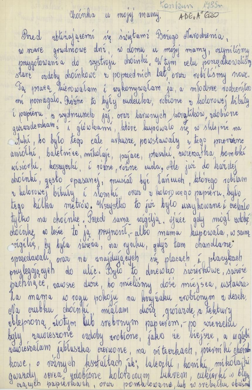 Choinka u mojej mamy