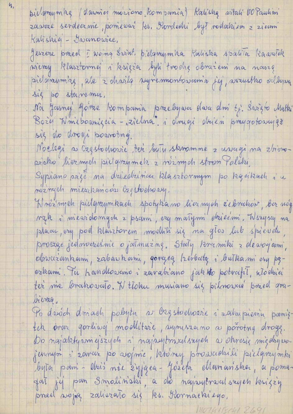 Pielgrzymki piesze z Kalisza do Częstochowy - okres przedwojenny i międzywojenny