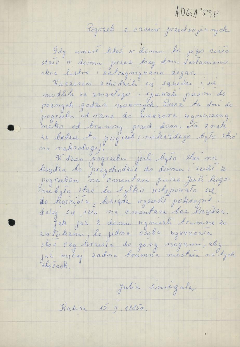 Pogrzeb z czasów przedwojennych