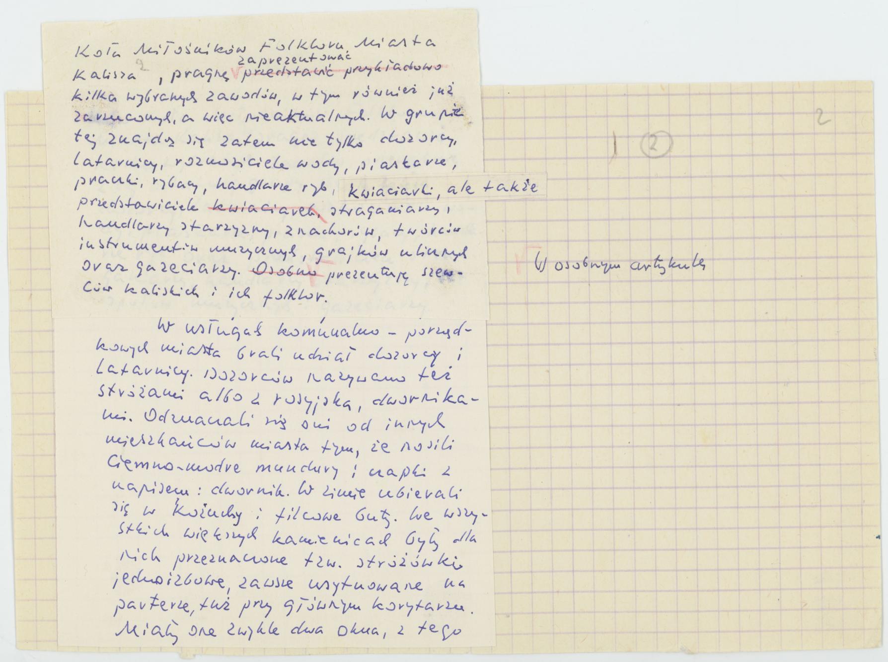 O niektórych zajęciach kaliszan, cz. 1