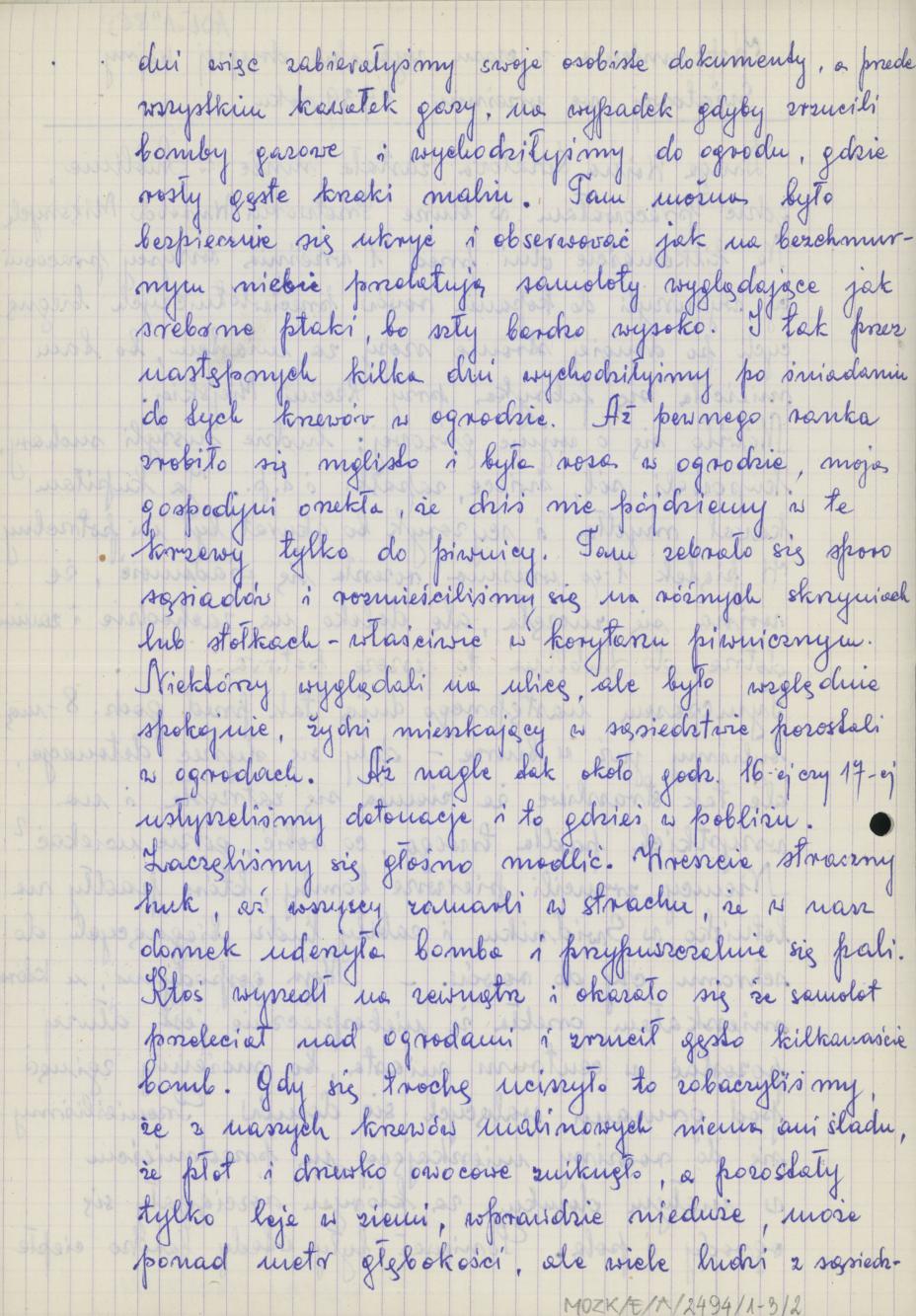 Wspomnienia z czasu wybuchu drugiej wojny światowej we wrześniu 1939 roku