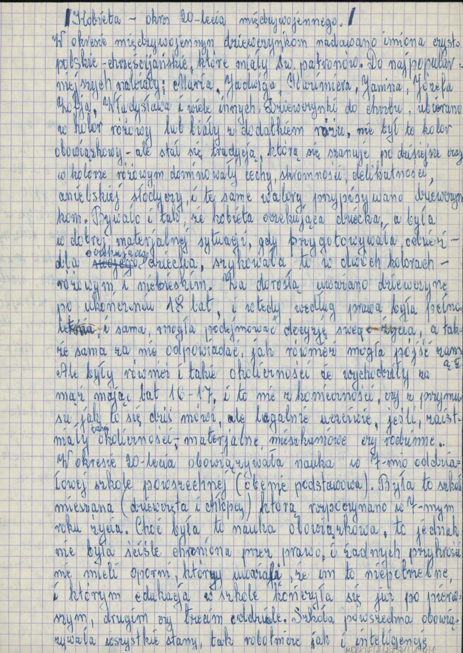 Kobieta - okres 20-lecia międzywojennego