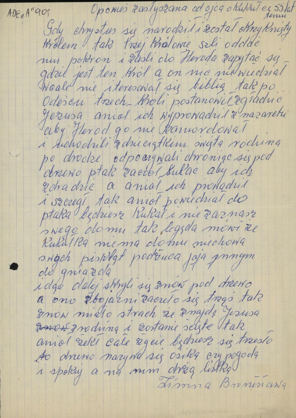 Opowieść zasłyszana od ojca o kukułce