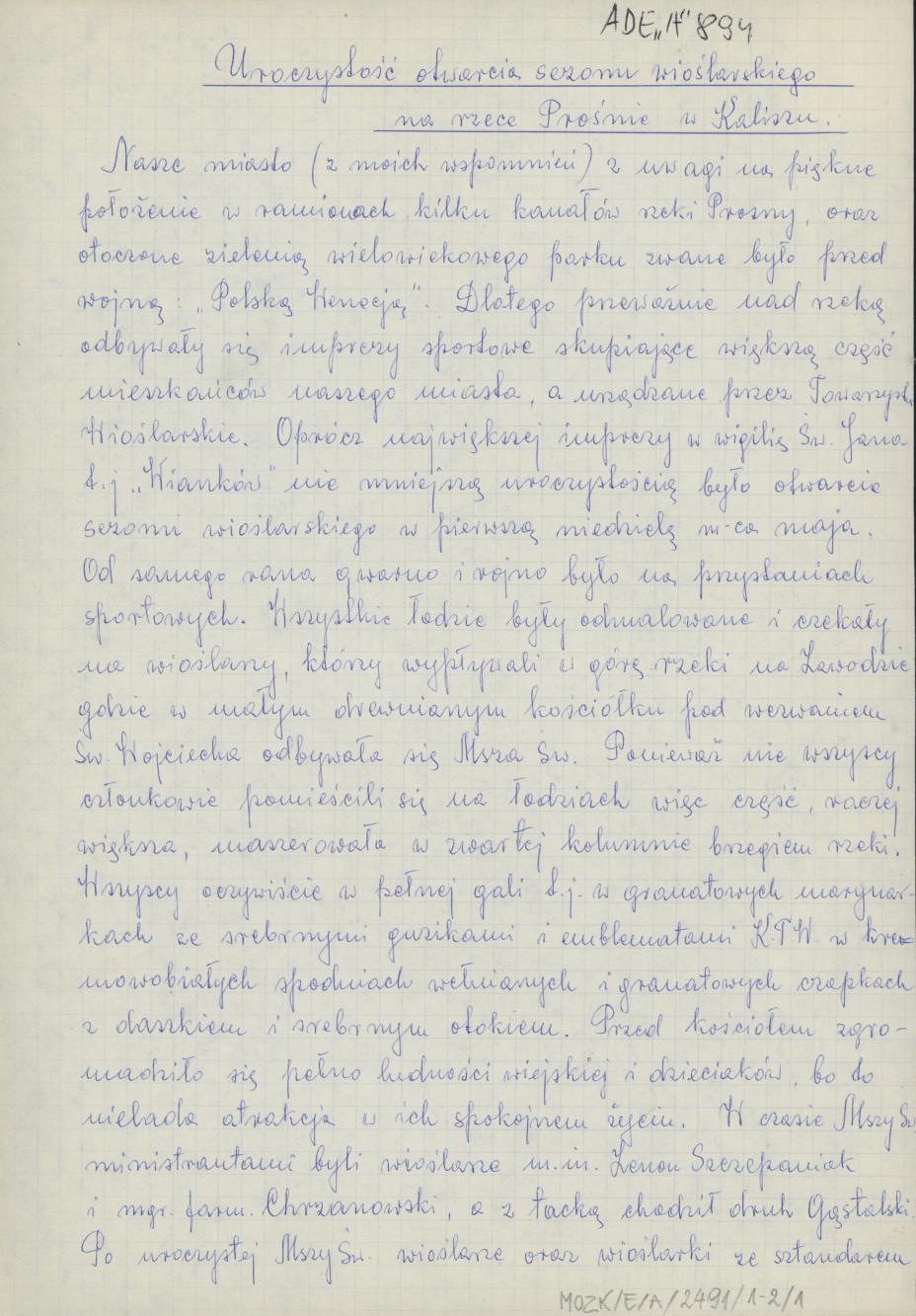 Uroczystość otwarcia sezonu wioślarskiego na rzece Prośnie w Kaliszu