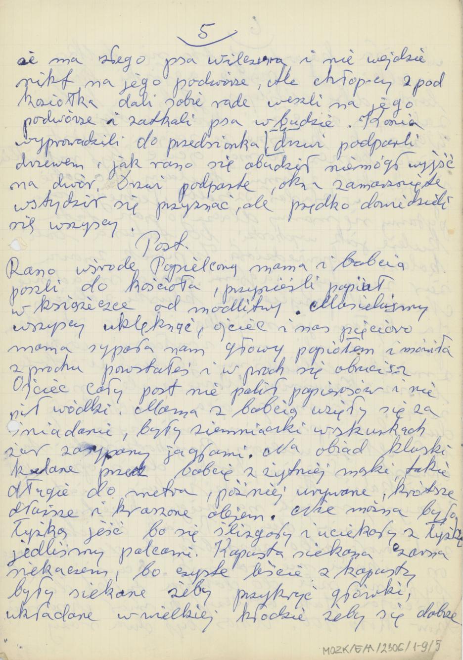 Ostatki, Popielec i cały post sprzed 60 lat